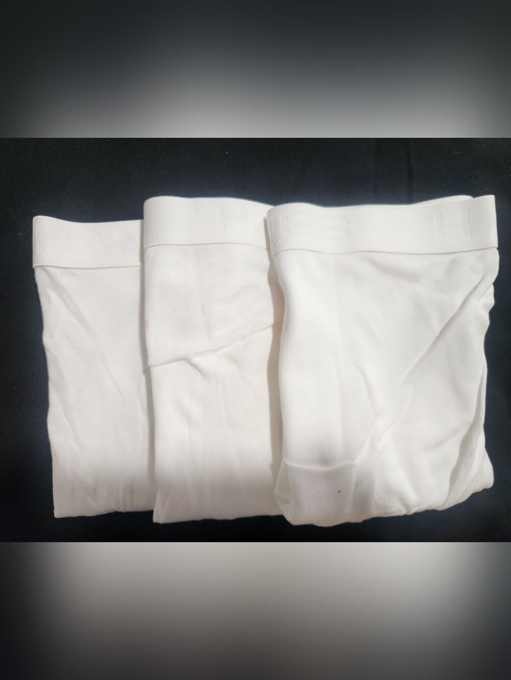 Men's Hanes 3 Pair Bundle White Cotton Boxer Briefs - NWOT